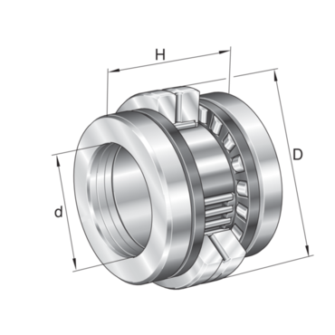 Needle roller/axial cylindrical roller bearing Double direction Series: ZARN